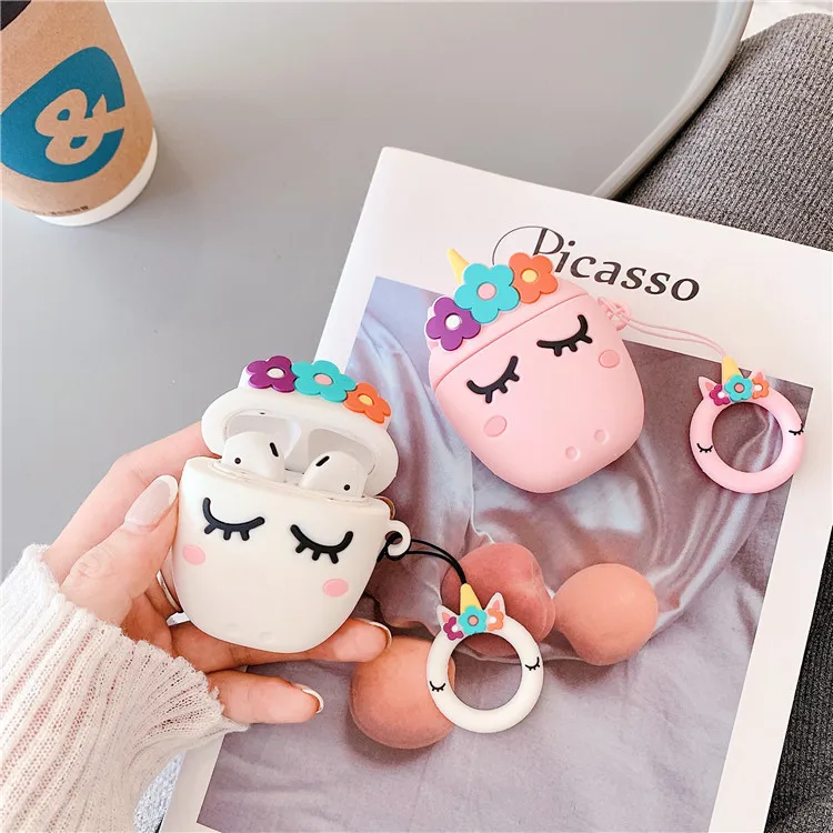 

Creative cute unicorn wireless bluetooth earphone protective cover for AirPods 1 2 earphone accessories