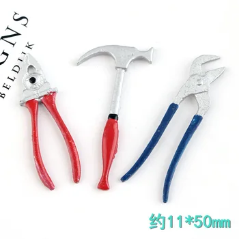 

10Pcs/lot Simulation Tools Flatback Resin Cabochon Pliers Hammer Fit Phone Decoration DIY Embellishments for Scrapbooking Craft