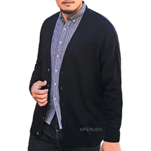 Демисезонный мужской свитер 5XL 6XL 7XL 8XL 9XL бюст 140 см Плюс Размер Теплый мужской свитер