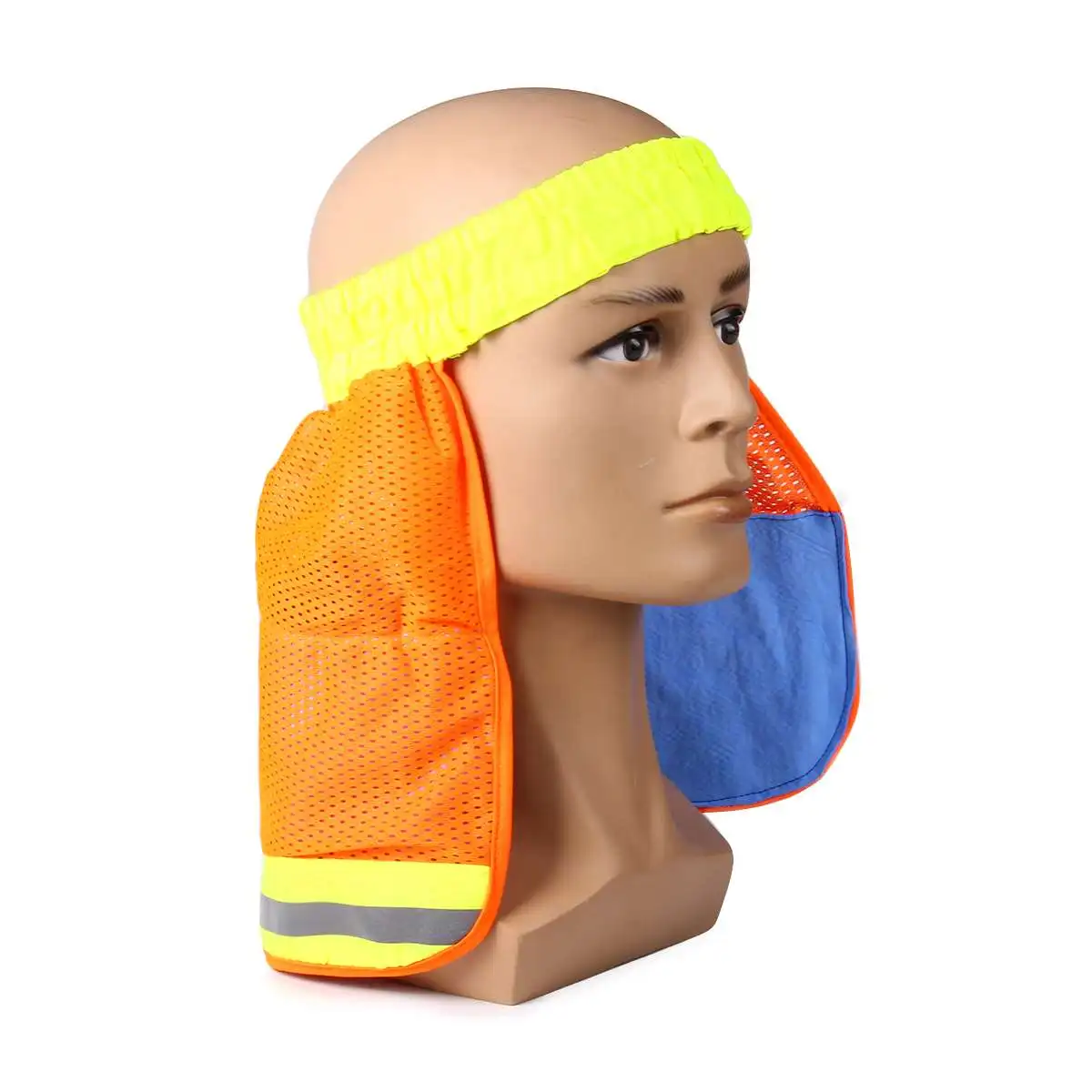 Fluorescent Orange Летнее обновление лед для охлаждения Кепка ПВА сетка флуоресцентные Светоотражающие шлем охладитель для шеи испарение солнцезащитный головной платок - Цвет: Fluorescent Orange