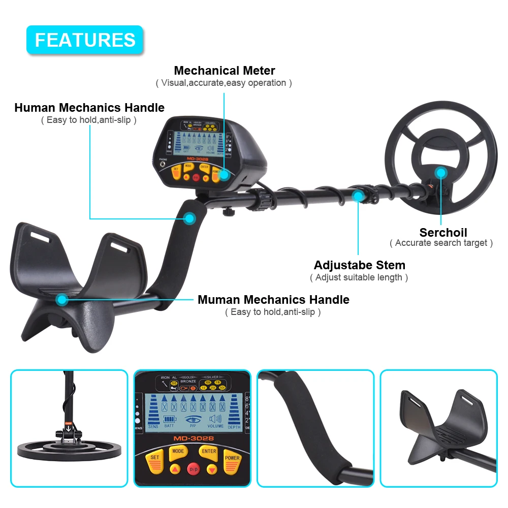 Охота-трекер точного определения сокровище золото-детектор поиска MD-3028 профессиональный Подземный детектор металла Высокая чувствительность сокровище