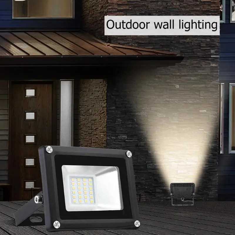 

20W 220V Warm White LED Waterproof Four Generations Floodlight Courtyard EU Plug Low Power Consumption and Power Saving