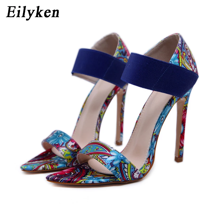 

Eilyken 2020 Women high heels Sandals Summer Stiletto Sandals Ladies Sexy Open toe Bride Wedding shoes