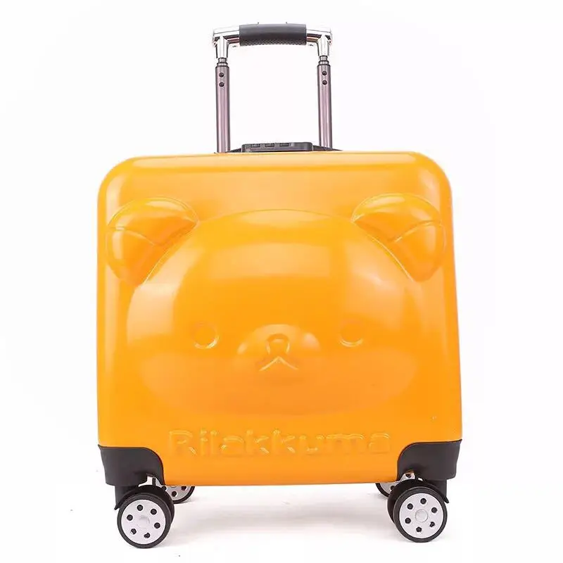 

2019 New Style Stereo Bear Travel Trolley CHILDREN'S Suitcase WANXIANG Silent Wheel BOY'S GIRL'S a Generation of Fat