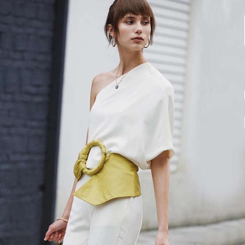 TVVOVVIN 2019New Spring Autumn Short Sleeve White Thin Wide Leg Pants Leisure Temperament Two Piece Suit Women Fashion Tide D086