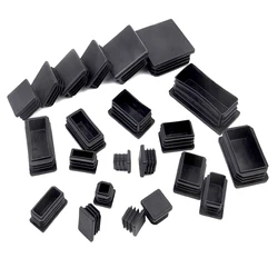 Bouchons de pieds de table carrés en plastique, 10 pièces, bouchons d'insertion de tube noir, trou de couverture de chaise antidérapant, coussinets de protection des pieds, décoration de la maison 