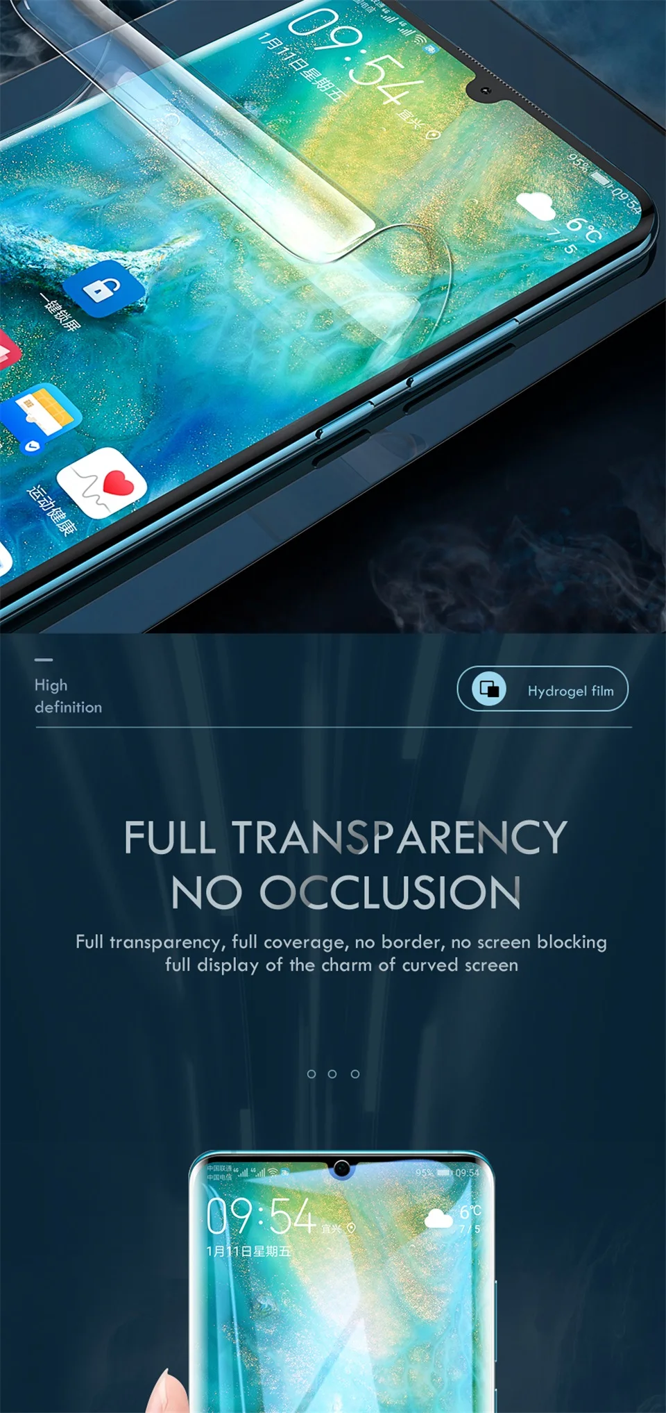 3Pcs Screen Protector Hydrogel Film For Huawei P40 P20 P30 Lite Mate 30 20 10 40 Pro Honor 10i 9 Lite Protective Film Not Glass best screen guard for mobile