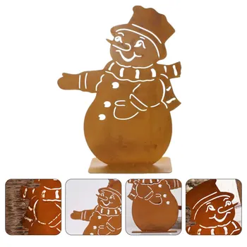 

1Pc Snowman Ornament Party Ornament Retro Snowman Adornment for Desktop Party Garden