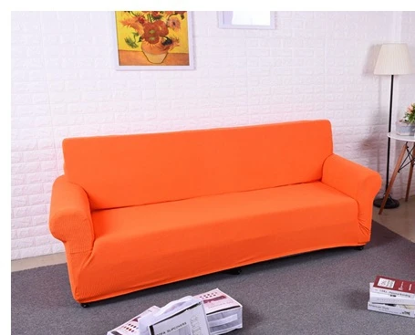 Твердые Цвет эластичные Чехлы для кресел покрывала для дивана стрейч для Гостиная протектор мебели кресло Ipad Mini 1/2/3/4 местный - Цвет: orange