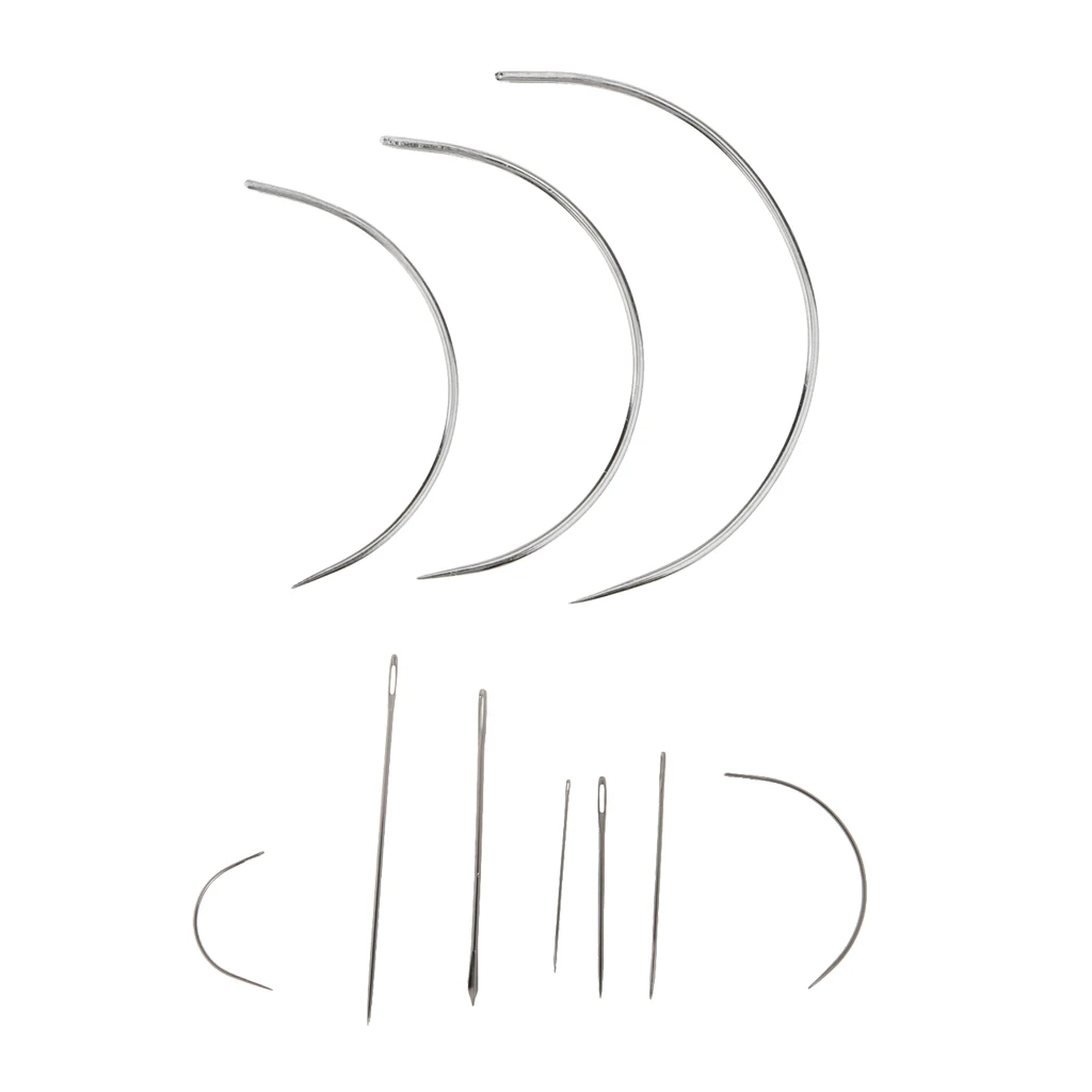 Set of 10 Repair Needles Set For Carpet Leather Canvas Curved Upholstery Sewing Tools Set of 10 Repair Needles Set For Carpet Leather Canvas Curved Upholstery Sewing Tools