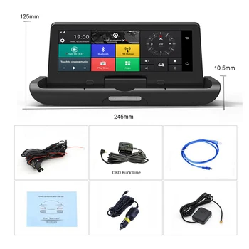 

New car camera 4G ADAS Car DVR 8'' Dashboard Android WiFi GPS Navigator Dual Lens Dash Cam 3G Car Video Recorder Rearview