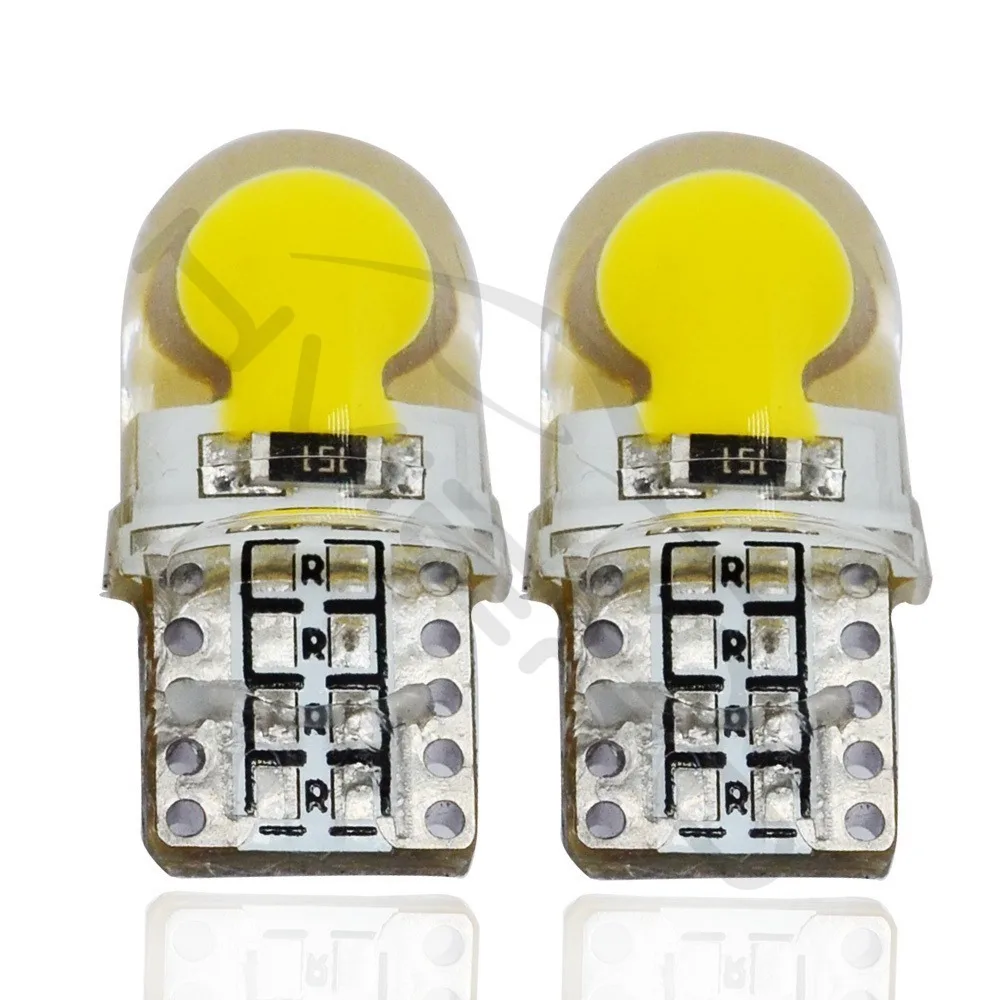 Hviero Auto T10 Led Cold White 194 W5W LED 168 COB Silica Car Super Bright Turn Side License Plate Light Lamp Bulb DC 12V