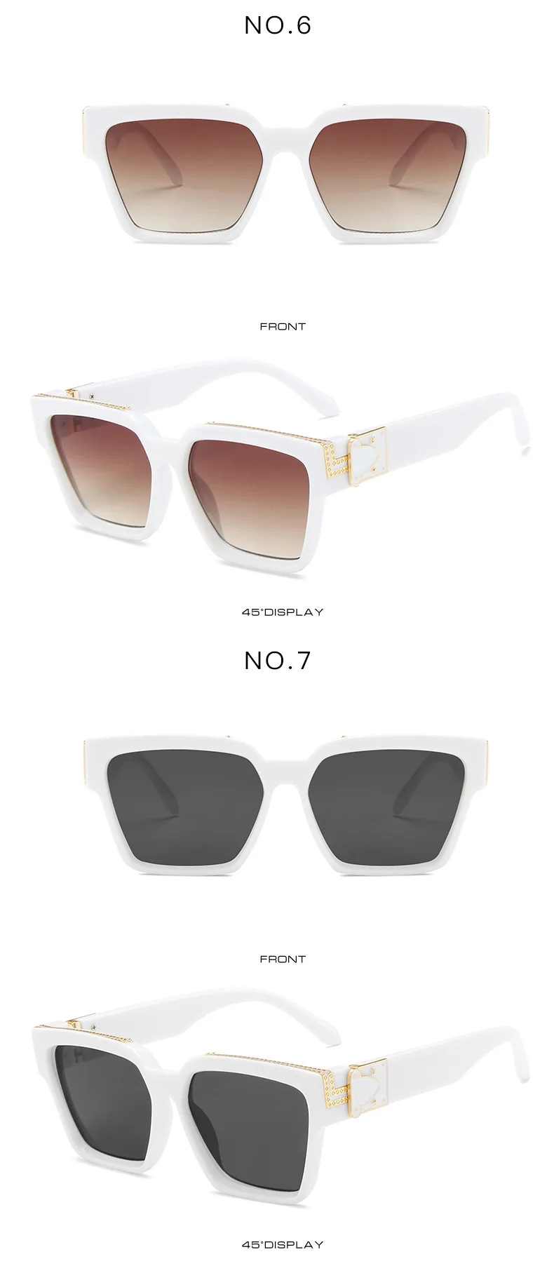 Luxury Brand Square Sunglasses Men Women Designer 2021 Trends Famous Travel Classic Vintage Men's Sun Glasses Cool Retro Shades (14)