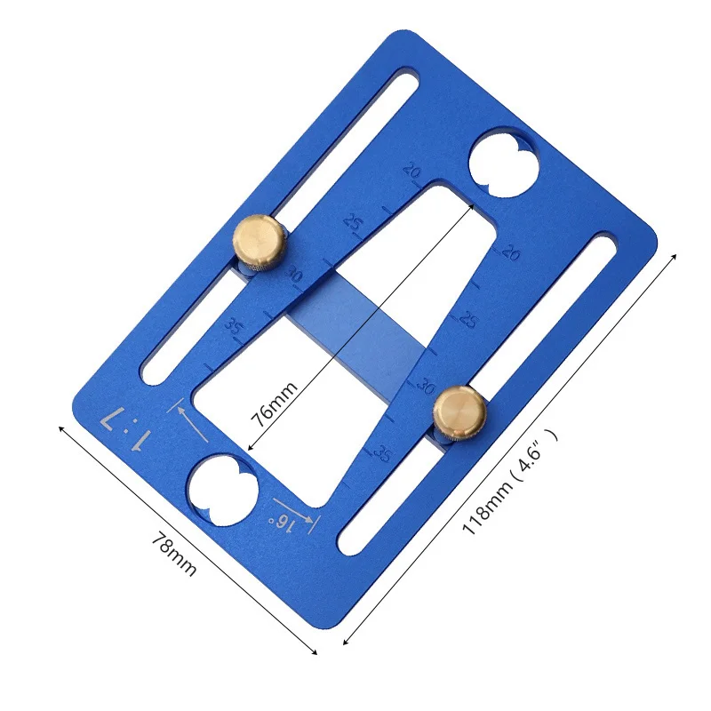 Dovetail Marcador Ajustável para Carpintaria Guia para Cauda de Andorinha 1:7 Liga de Alumínio Manômetro de Marcação para Corte à Mão Articulação de Madeira - Image 4
