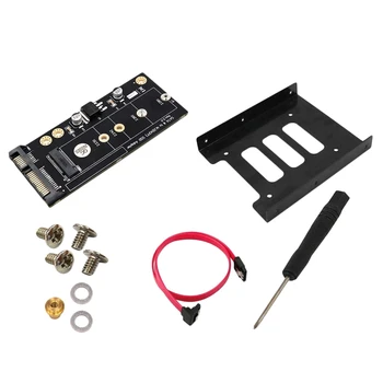 

HOT-M.2 Ngff Ssd To Sata 2.5 Interface Usb 2.0 Board Adapter Converter Card With 3.5 Hard Drive Bracket