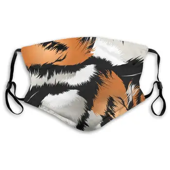 

Wild Tiger Stripes Pattern Unisex Anti-Pollution Mask Dust Mask with Filter Mask Black