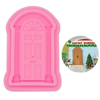 

Baking tools DIY Sugar craft Cake The Door frame Silicone Mold Fondant Mold Cake Candle soap decorating Tools Gum paste Mold