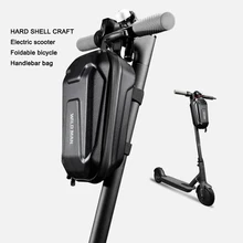 

WILD MAN Hard Shell Waterproof Electric Scooter Storage Bag Electric Folding Bicycle Balance Front Hanging Bag Handlebar Bag