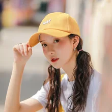 Ins, Мягкий Топ, хип-хоп хипстер с буквами, бейсболка, Женская Корейская однотонная уличная шляпа для отдыха с джокером, шапка для женщин, простая шапка