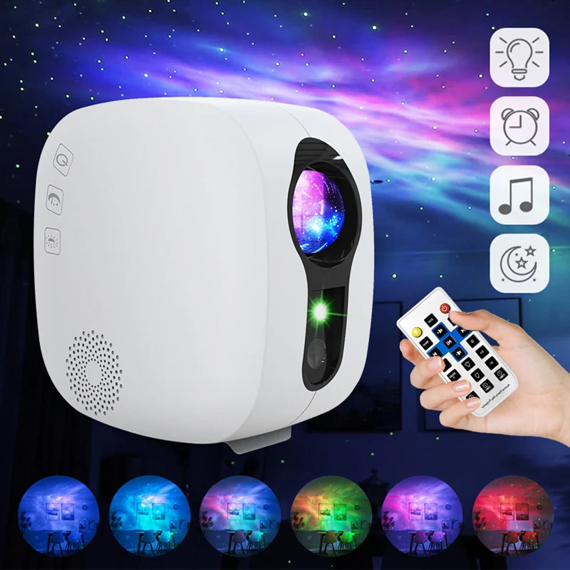 Projecteur d'étoiles colorées 5W, télécommande sans fil, Bluetooth, Laser,  veilleuse, lampe, nouveauté | AliExpress