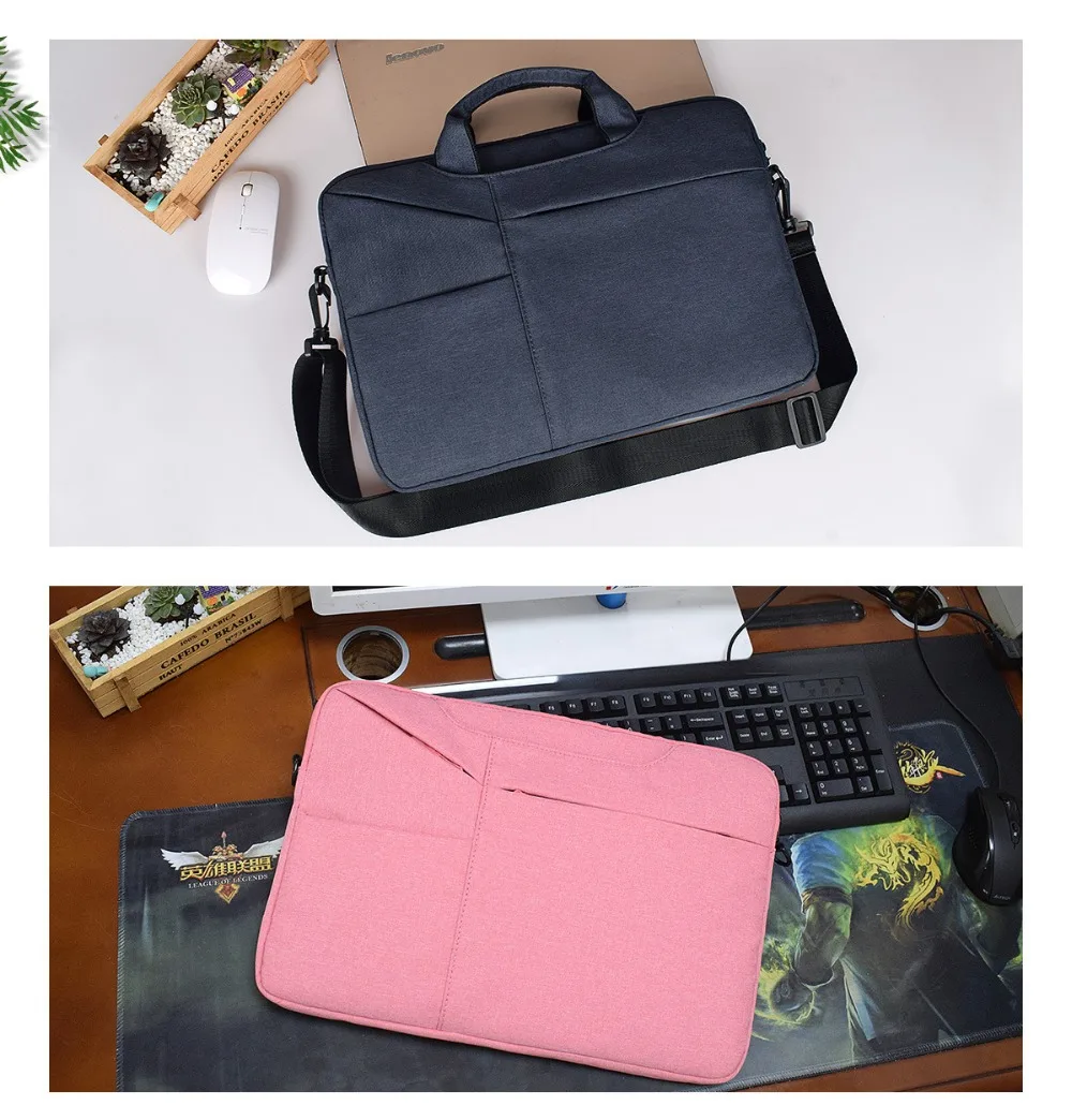 Сумка через плечо чехол для ноутбука 13 14 15,4 15,6 чехол для lenovo Dell hp Asus acer MacBook Air Pro 13,3