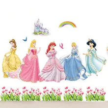 Мультяшные сказочные белоснежные наклейки на стену для детской комнаты, спальни, детского сада, классной комнаты, декоративные наклейки Abc1018