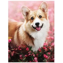 DIY Изображение на заказ Алмазная вышивка целиком из кристаллов картина вельш корги Алмазная вышивка крестиком украшение из мозаики стразами L1083