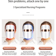 Светодиодный маска для лица, Очищающий фотон, светодиодный маска Belleza, маска для омоложения кожи лица, светильник для лица, терапия морщин, акне, инструмент для красоты кожи