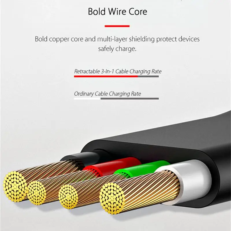3 в 1 Выдвижной Micro-usb type C мульти зарядное устройство кабель для iPhone X 6 7 8 6s samsung S8 мобильный телефон зарядка кабелей кабель Co