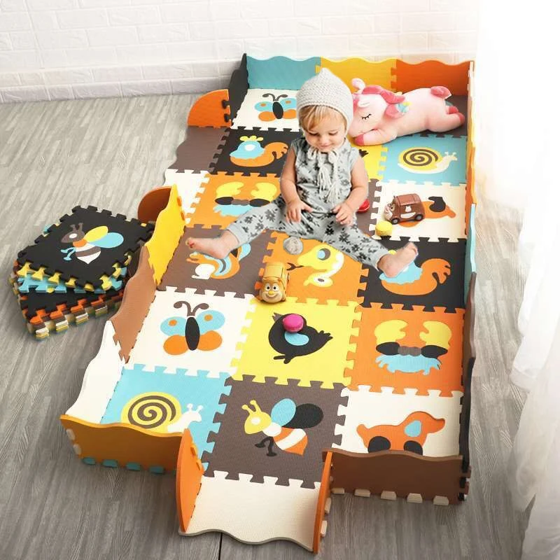 Новый игровой коврик из пены ЭВА с забором детские головоломки напольные коврики толстый ковер игрушки для