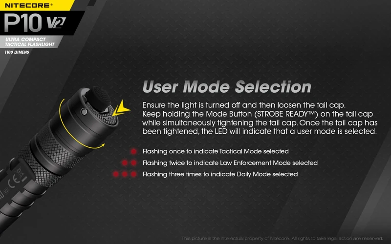 NITECORE P10 V2 LED Tactical Flashlight (17)