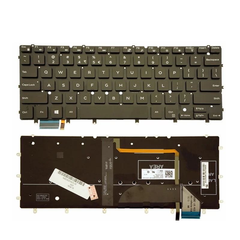 Новая клавиатура US для Dell Inspiron 7558 7568 XPS 9550 9560 без рамки с подсветкой | Компьютеры и