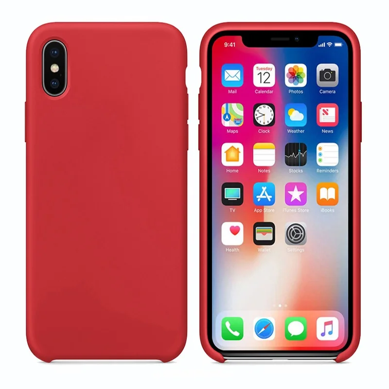 Официальный чехол для iPhone X S R M 8 5 SE 7 8 Plus 6S 6 Plus из микрофибры жидкий Мягкий силиконовый чехол для телефона