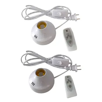 

1.8m EU US Plug E27 socket LED Lamp Holder with Timed remote control Switch for UV germicidal lamp Disinfection LED Bulbs
