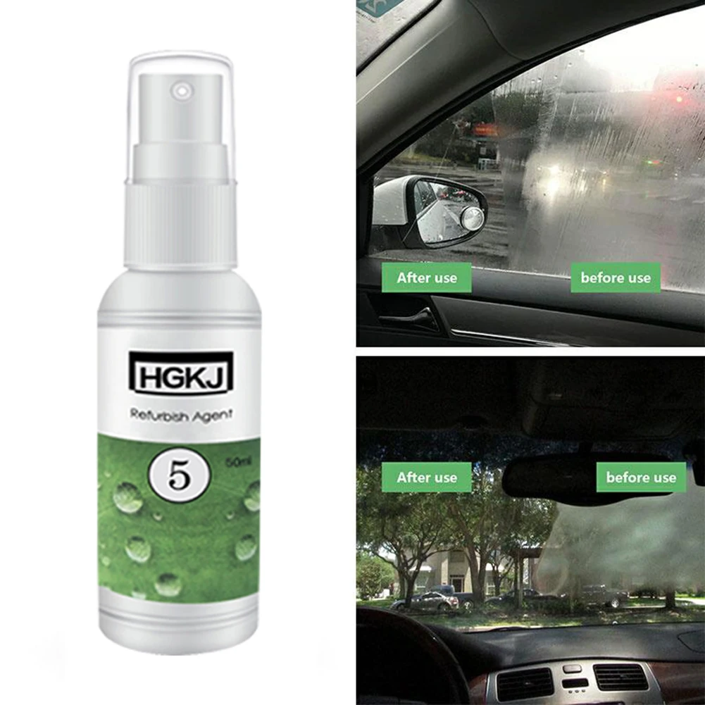 HGKJ-5-50ml автомобильное стекло анти-запотевание агент очки шлем размораживание агент покрытие анти-туман агент спрей автомобильные аксессуары
