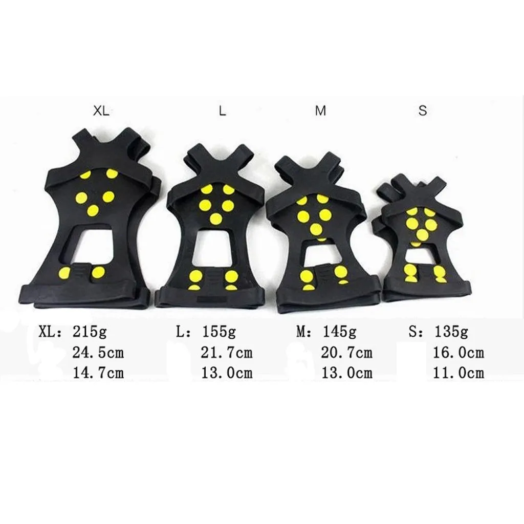 1 пара, прогулочные Нескользящие по льду, Снежная дорожка, походная обувь с точечным захватом, подъем на льду, 10-stild Crampon, растягивающийся плотный резиновый ремешок