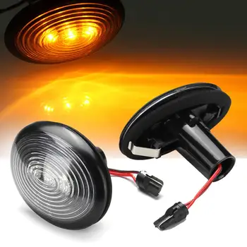 

Pair Car LED Side Marker Indicator Repeater Light Yellow Turn Signal Warning Lamp Waterproof For Mini R55 R56 R57 R58 R59 R60