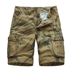 Short Cargo décontracté en coton pour homme, vêtement d'extérieur d'été, pantalon court ample avec 6 poches 