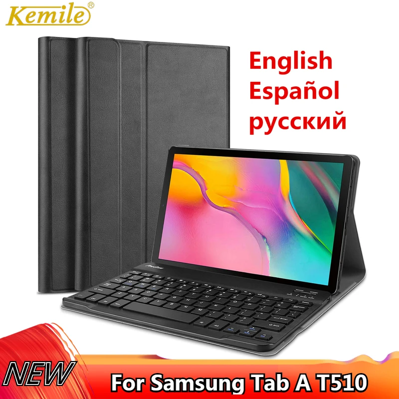 Kemile чехол с русской клавиатурой для samsung Galaxy Tab A SM-T510 SM-T515 T510 T515 чехол с клавиатурой Съемный чехол для планшета