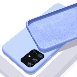 Premium Luxury Liquid Silicone Soft Case - Ultra-Slim Protective Cover for Galaxy S10E (LilacBlue)