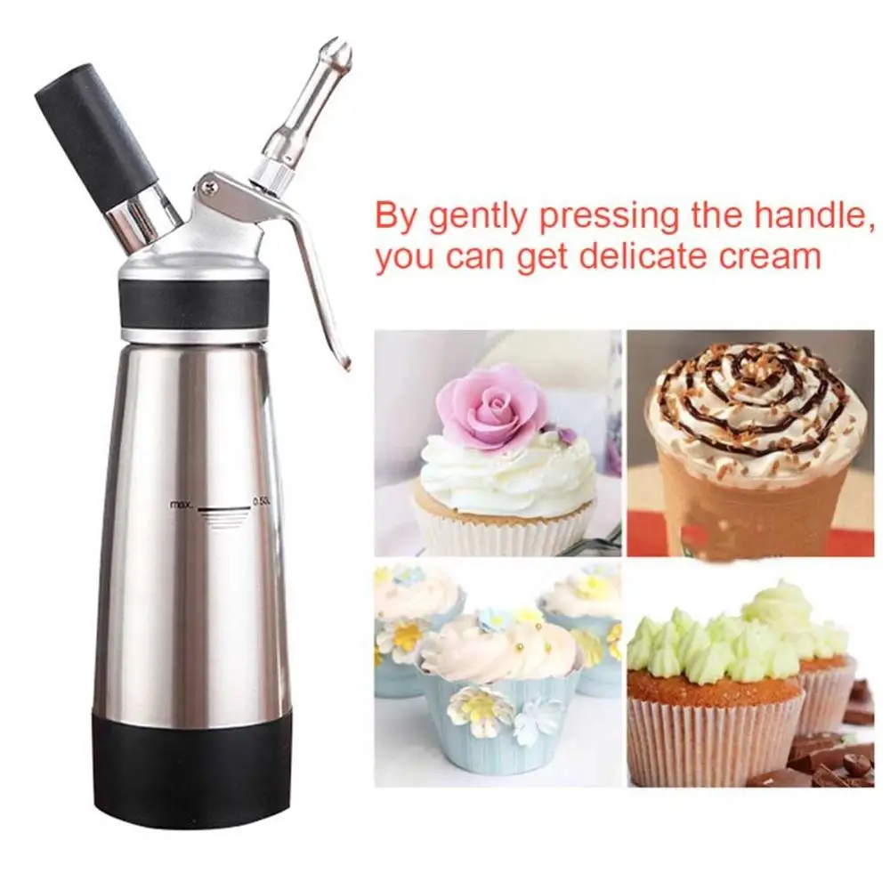 

500ml Butter foamer aluminum coffee cream dessert butter butter whip foam making tool aluminum + stainless steel 30N21
