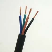 Черный провод с мягкой оболочкой 4 ядра 0,2, 0,3 мм² сигнальная линия управления с бескислородной медью 10 м(24, 22AWG