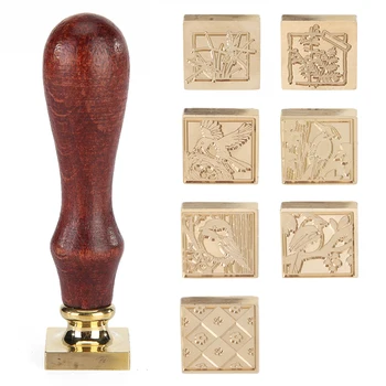 

Vintage DIY Animal Plant Square Seal Stamp DIY Handcraft Decor Sealing Wax Stamp for Scrapbooking Diary Photo Album