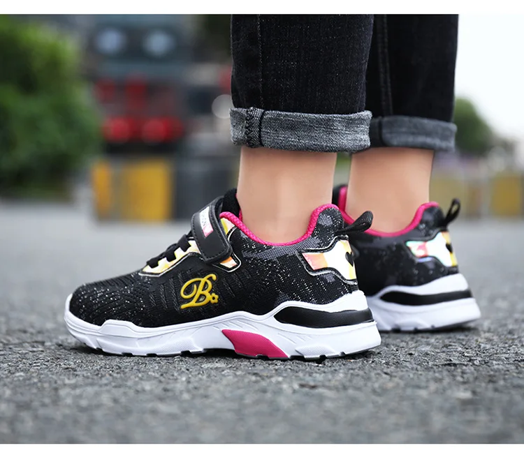 Autumn Kid Running Shoes Girls Lightweight Mesh Kindergarten Primary school Student Sneakers Jogging Trekking Shoes for Children