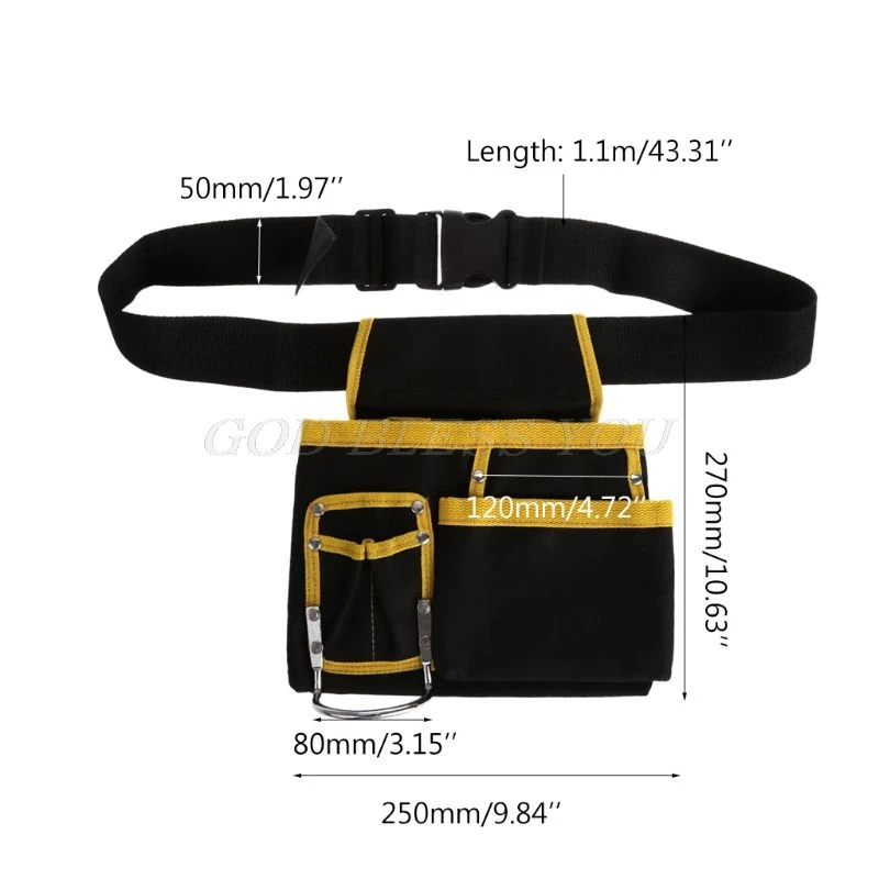 Multi-functional Electrician Tool Bag Waist Pouch Belt Storage Holder Organizer Electricians Tool Pouch Kit Bag Drop Shipping tool pouch