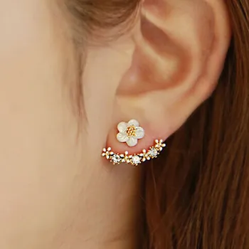 

Promotion hot sell fashion flower design 925 sterling silver ladies`stud earrings jewelry gift anti-allergic drop shipping