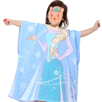 

Disney Children's Hooded Bath Towel Cotton Cloak Baby Bathrobe Cartoon Beach Pool Swimming Shower Absortbent Cotton Poncho Towel