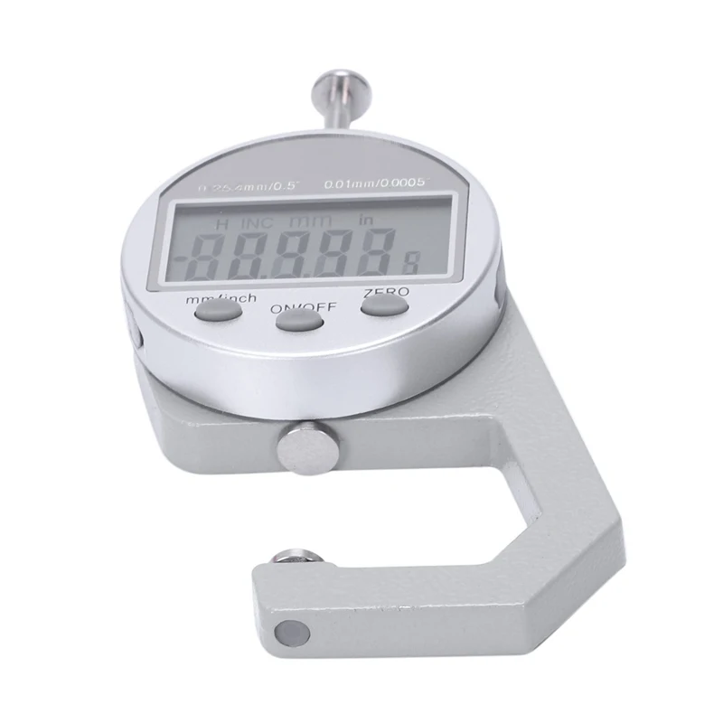 0-25.4Mm 0.01Mm Digital Display Thickness Gauge Jewel Thickness Gauge High Precision Leather Metal Shell Tester Micrometer Width