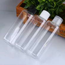 1 шт., 100 мл, прозрачная откидная крышка, многоразовая бутылка, прозрачный маленький простой пустой контейнер для макияжа, жидкие косметические бутылки