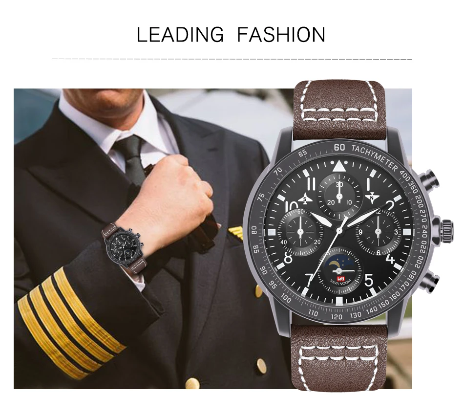 Модные мужские наручные часы с кожаным ремешком, измеритель скорости ветра, мужские спортивные водонепроницаемые часы